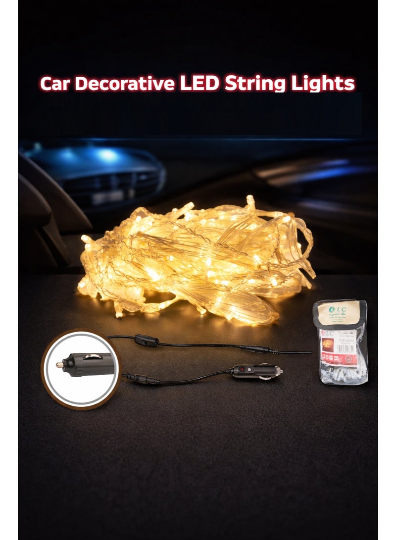 DLC Car Decorative LED String Lights – Yellow – Car Lighter Plug - 12 Watt - 10 Meter Length - For Outdoor Camping - Image 1
